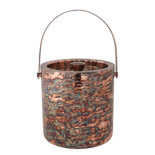 Hammered Stainless Steel Double-Walled Ice Bucket
