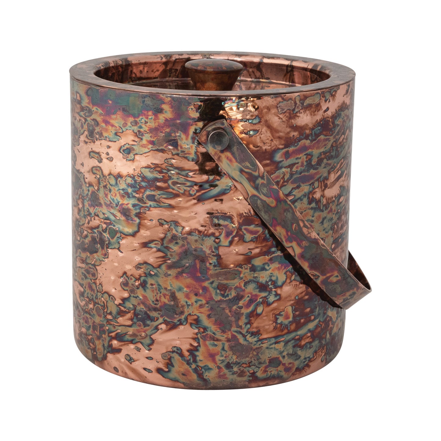 Hammered Stainless Steel Double-Walled Ice Bucket