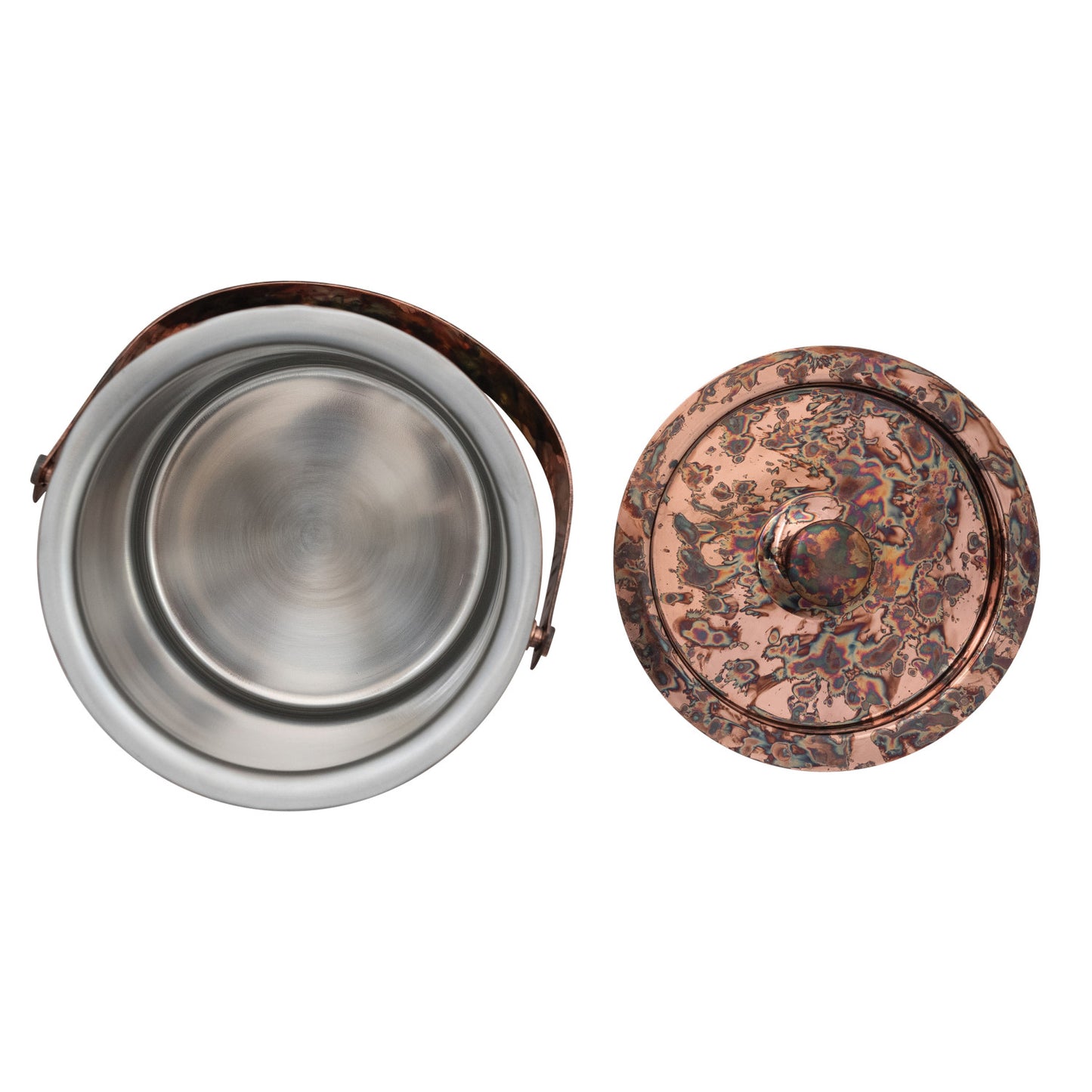 Hammered Stainless Steel Double-Walled Ice Bucket