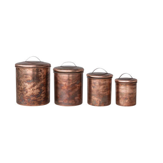 SET of 4 Stainless Steel Canisters