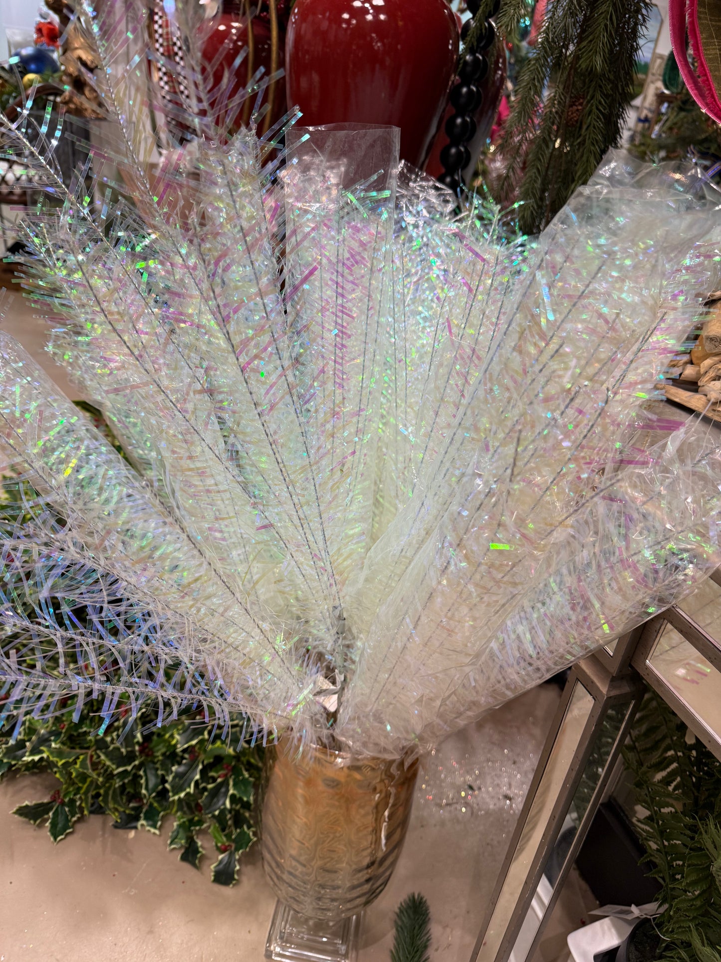 33” Iridescent Tinsel Spray
