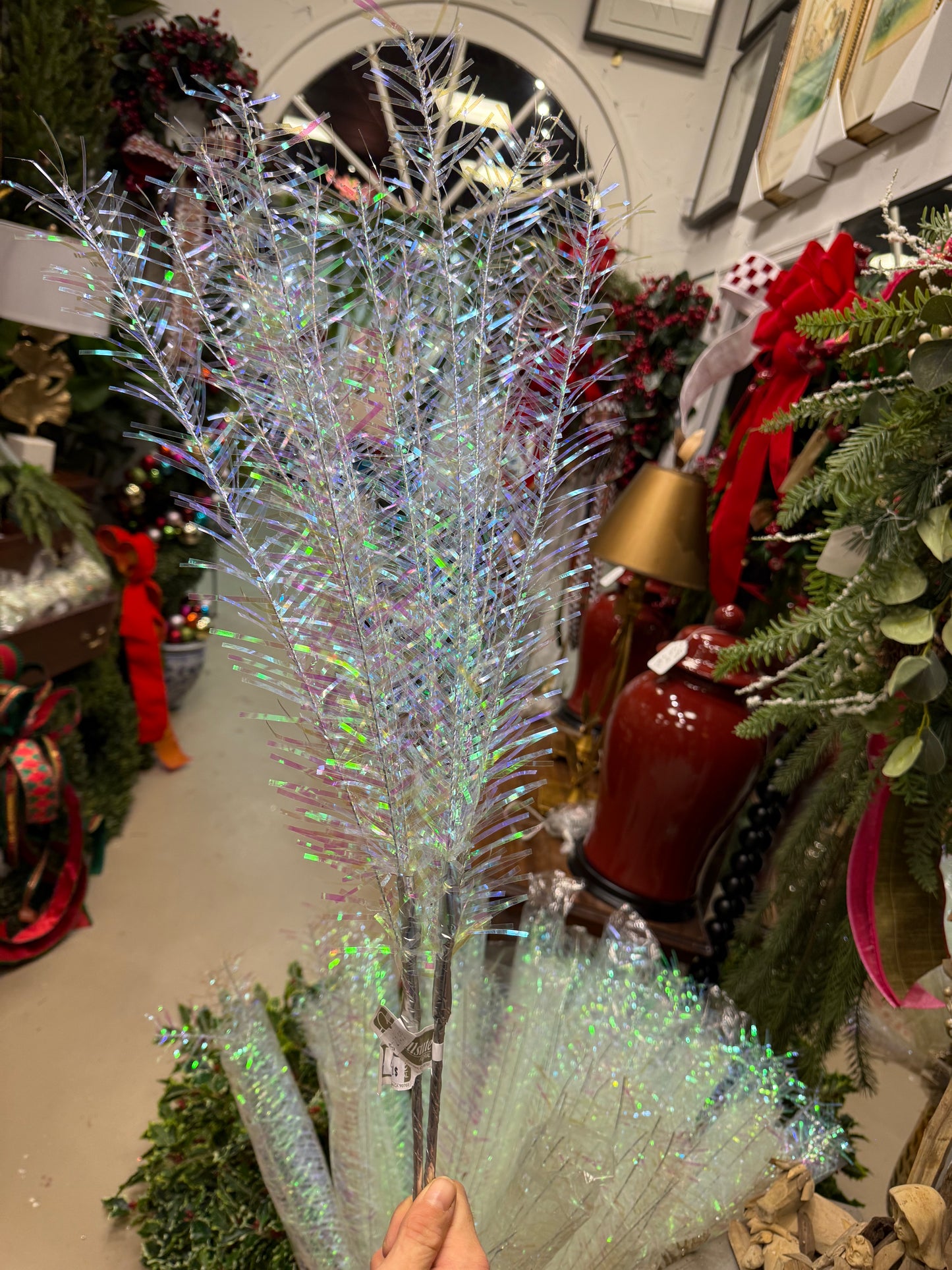 33” Iridescent Tinsel Spray