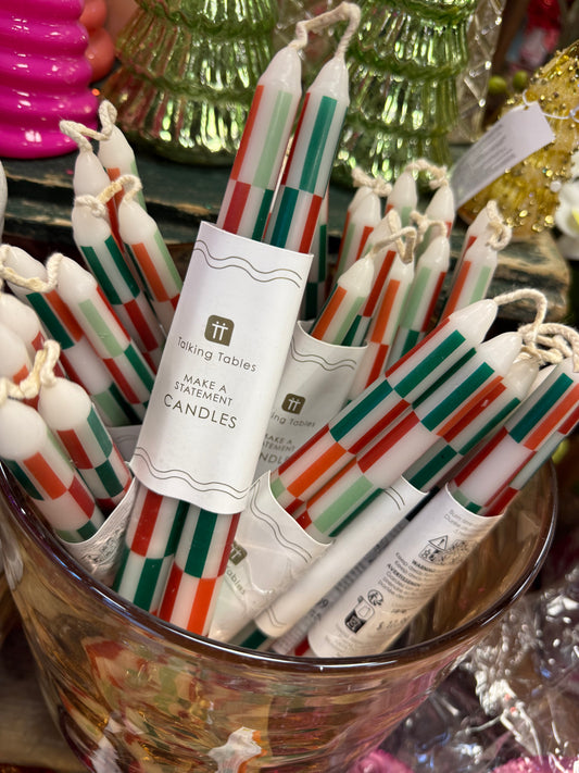 Set of 2 Christmas Tapper Candles