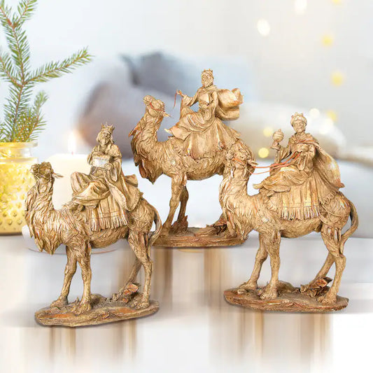Resin 3 Kings on Camel - SET of 3 assorted