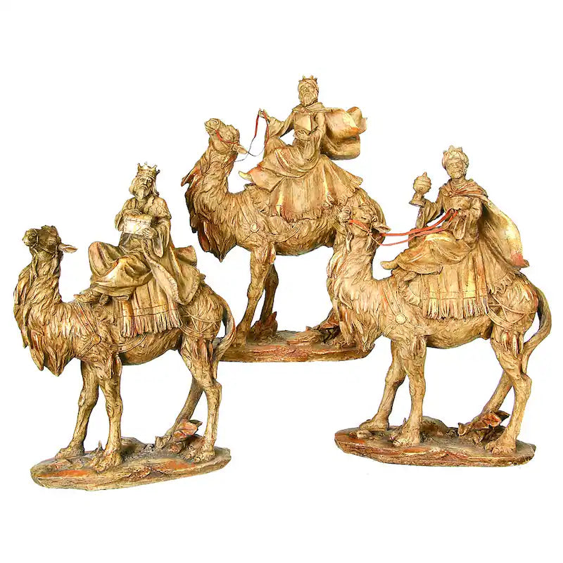 Resin 3 Kings on Camel - SET of 3 assorted