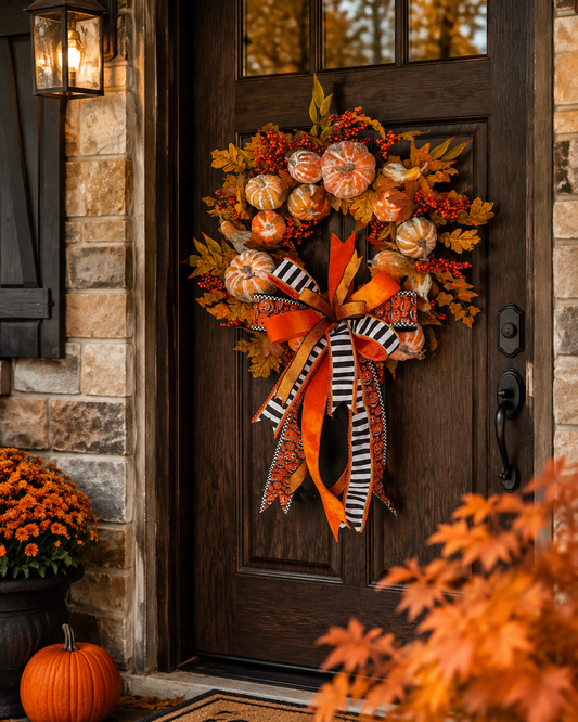 Whimsy In The Pumpkin Patch Wreath