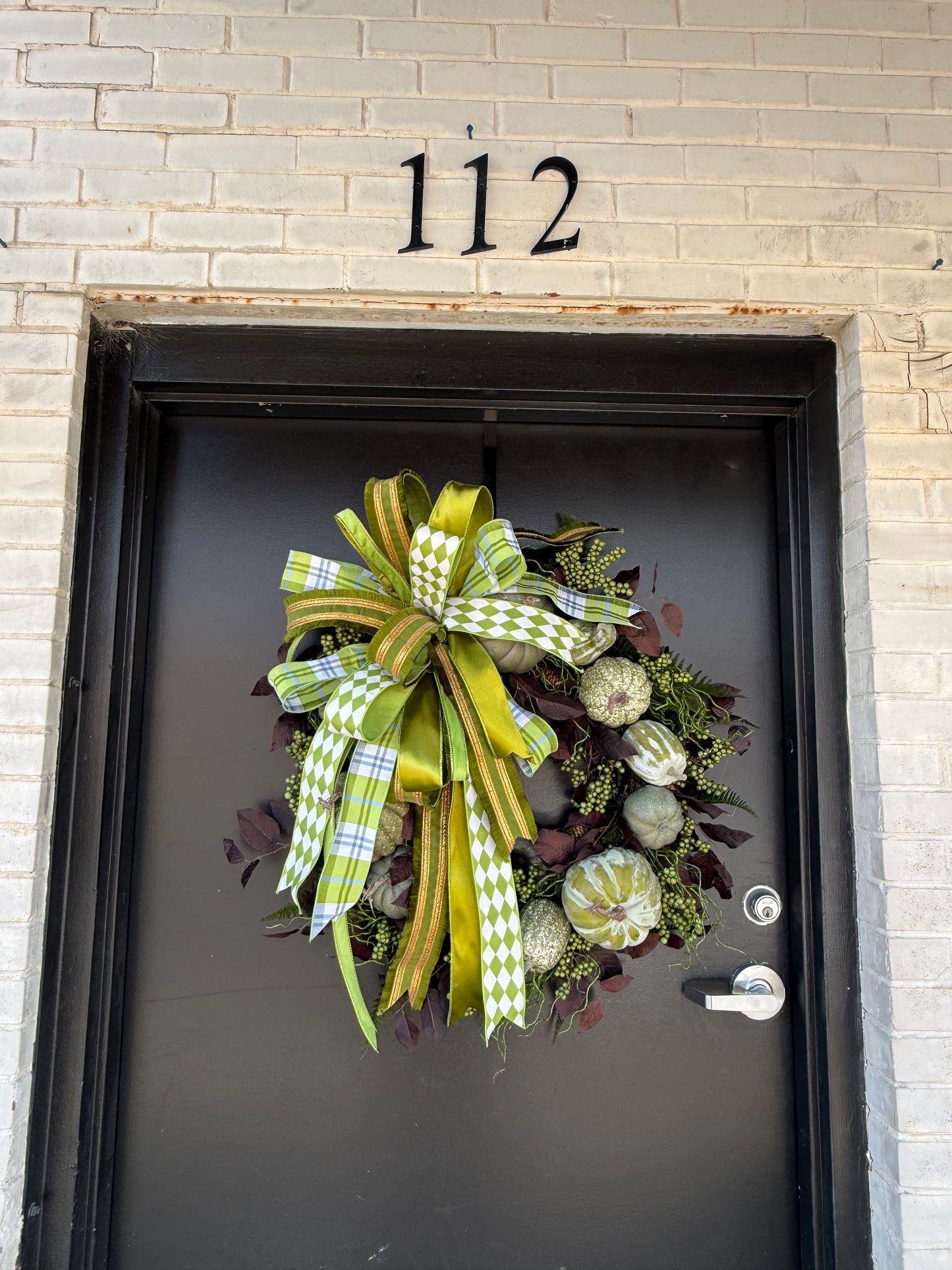 Gingham & Gourds Wreath