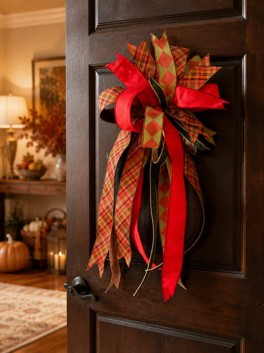 Falling for Plaid Bow