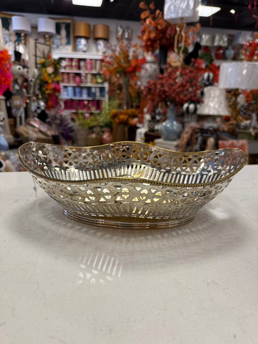 Antique Silver Plated Bread Bowl