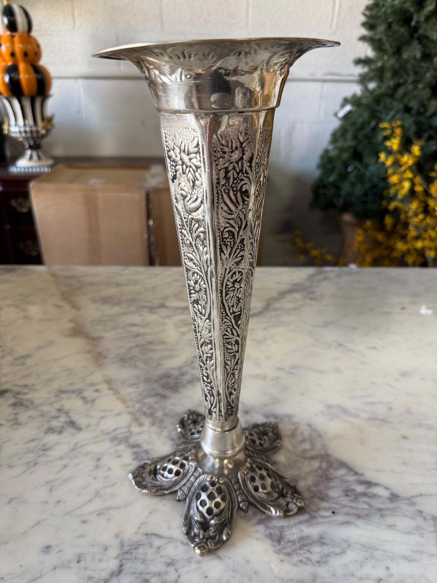 Vintage Silver Plated Vase