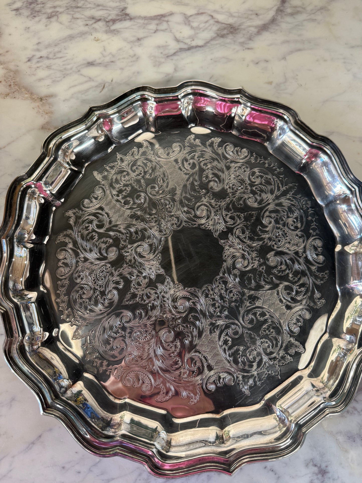 Vintage Silver Plated Serving Platter