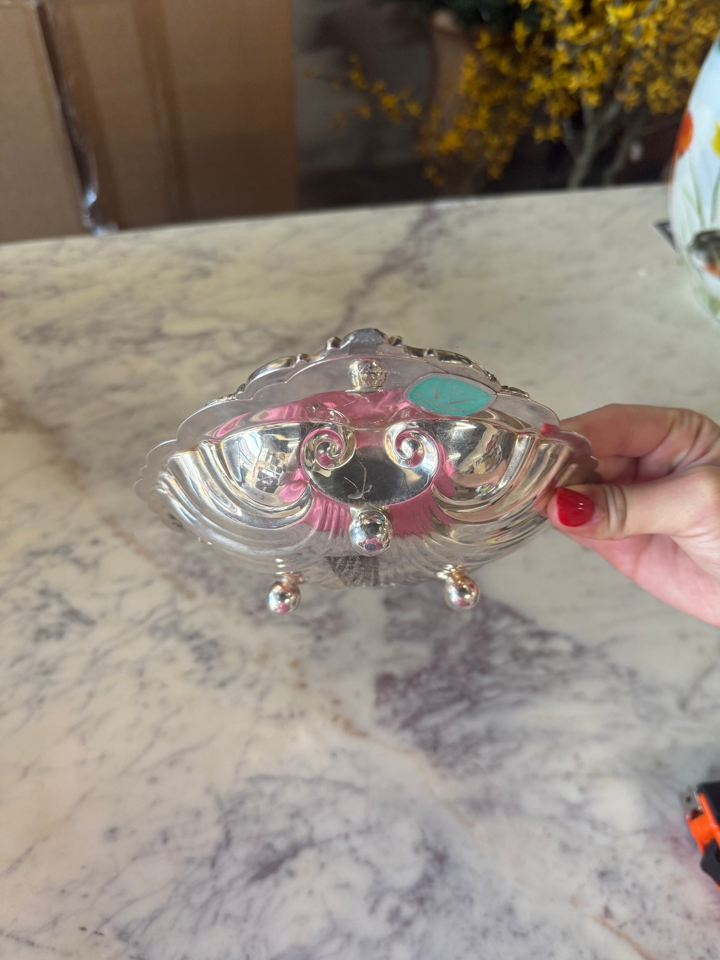 Vintage Silver Plated Wallace Baptismal Shell