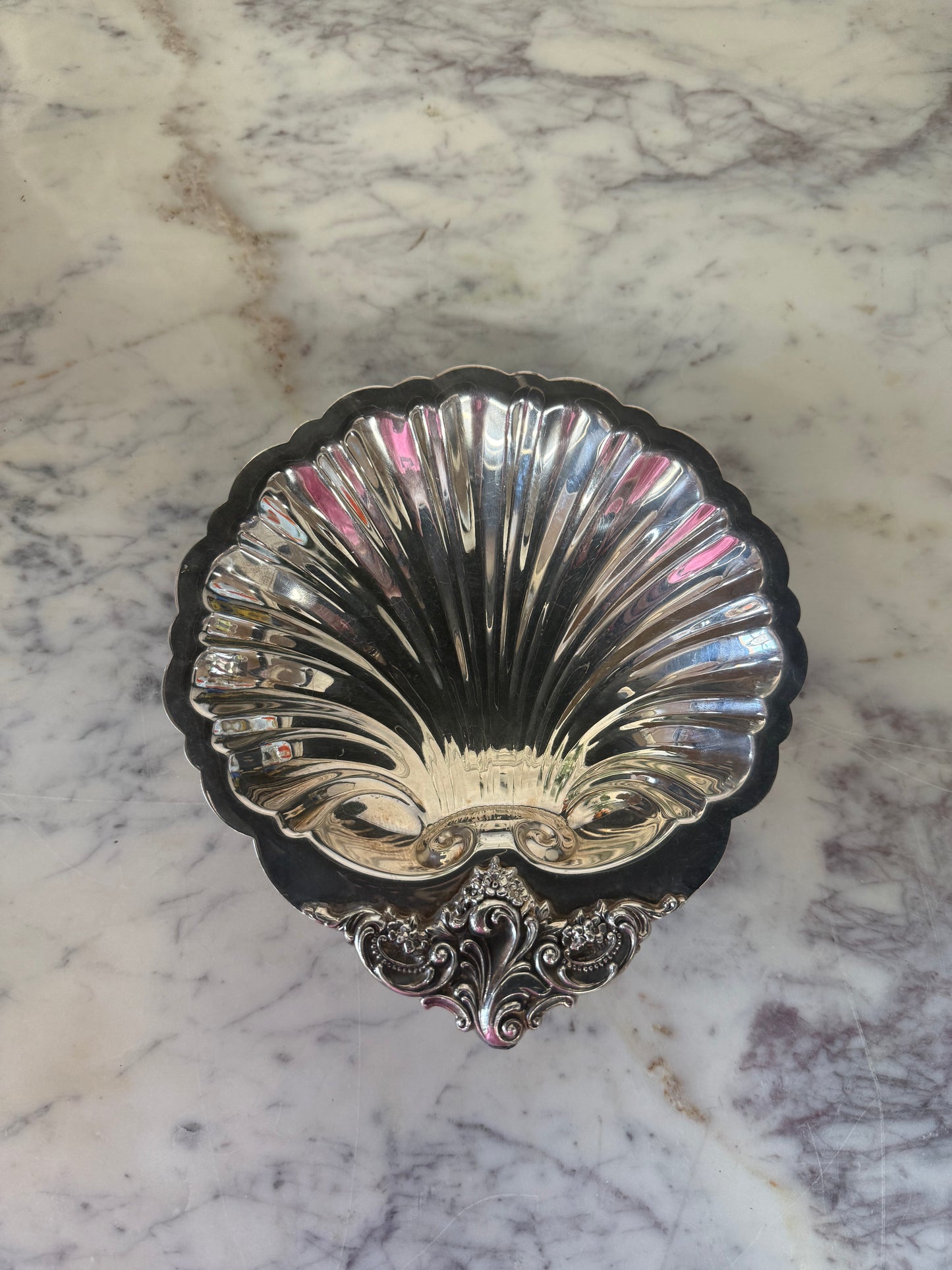 Vintage Silver Plated Wallace Baptismal Shell