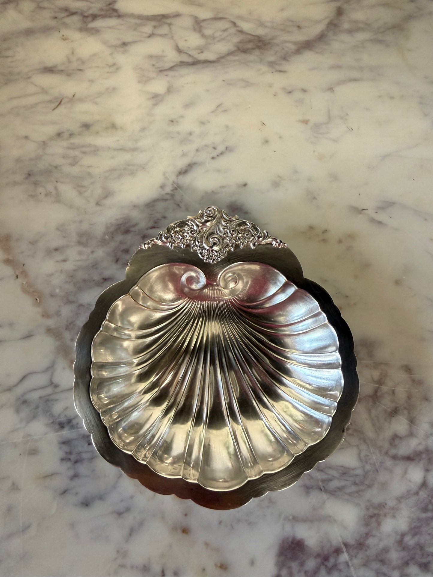 Vintage Silver Plated Wallace Baptismal Shell 2