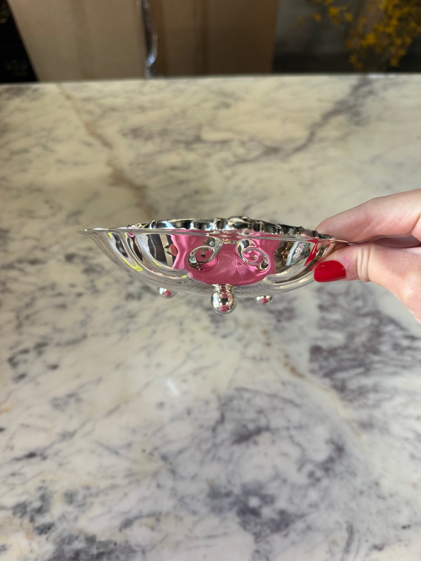 Vintage Silver Plated Wallace Baptismal Shell 3