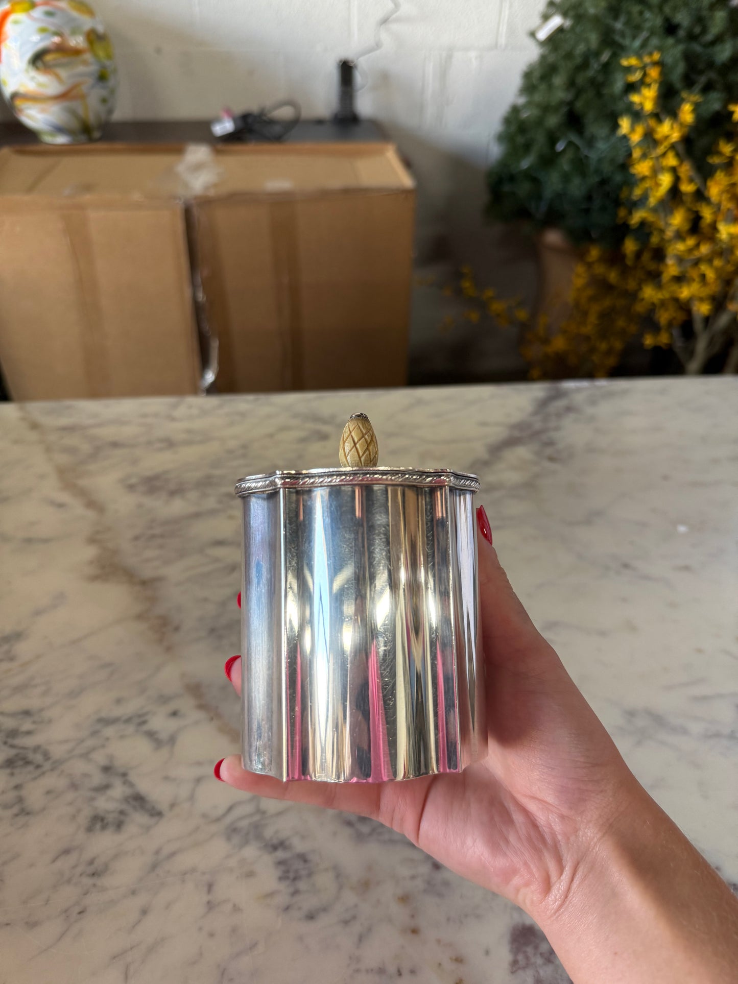 Vintage Silver Plated Trinket Box