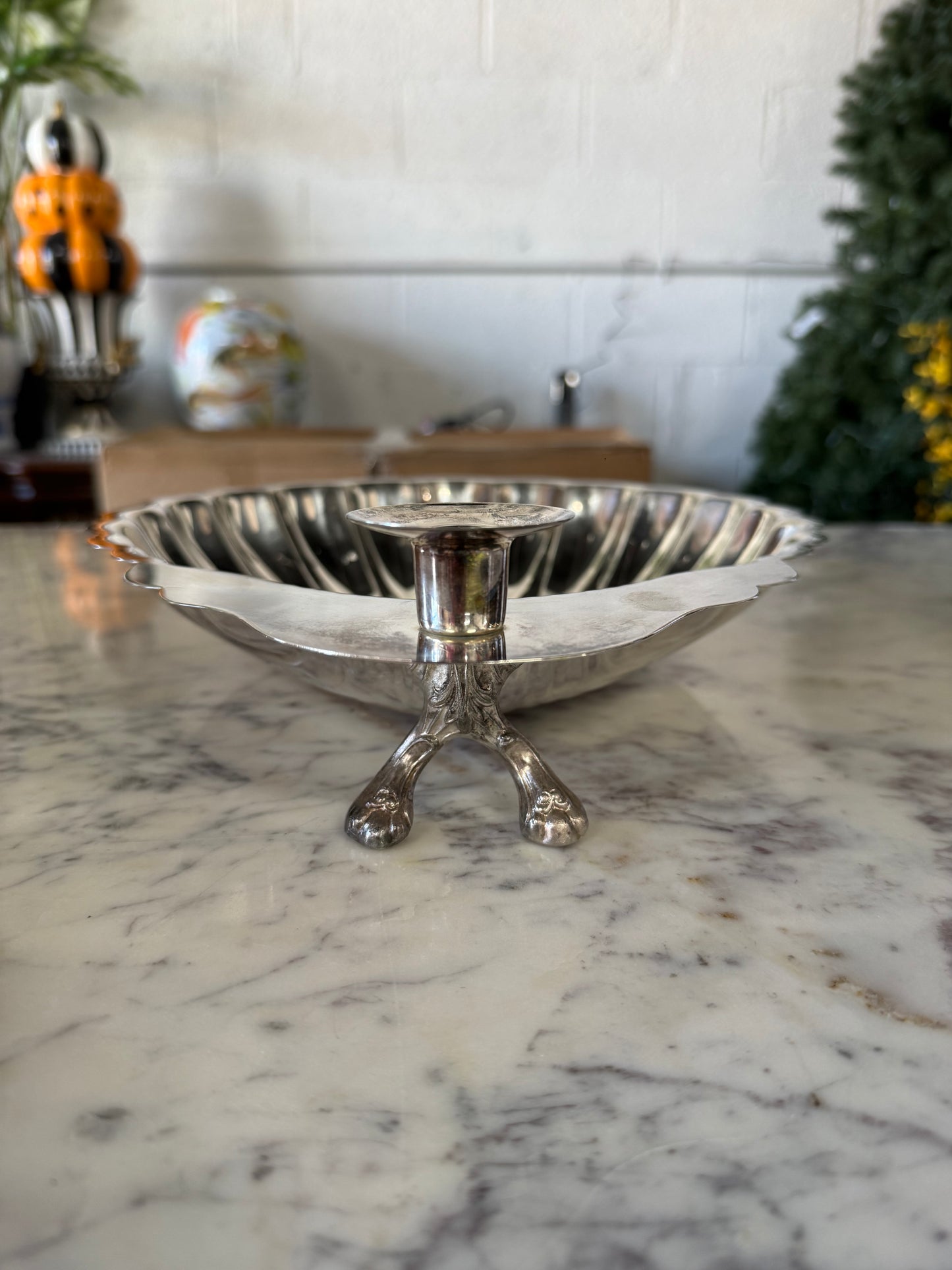 Vintage Silver Plated Shell w/ Toothpick Holder