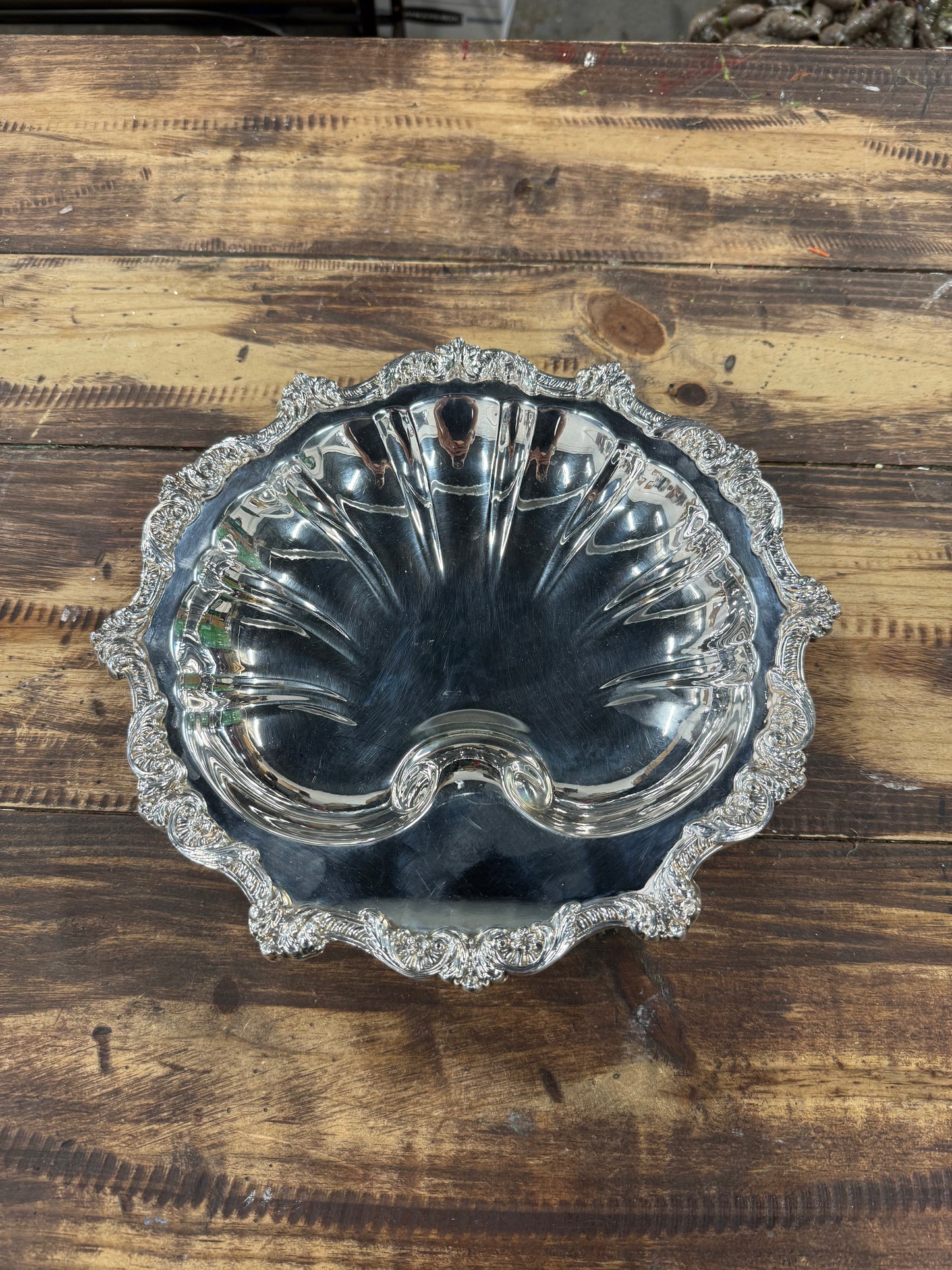 Vintage Silver Plated Shell Dish