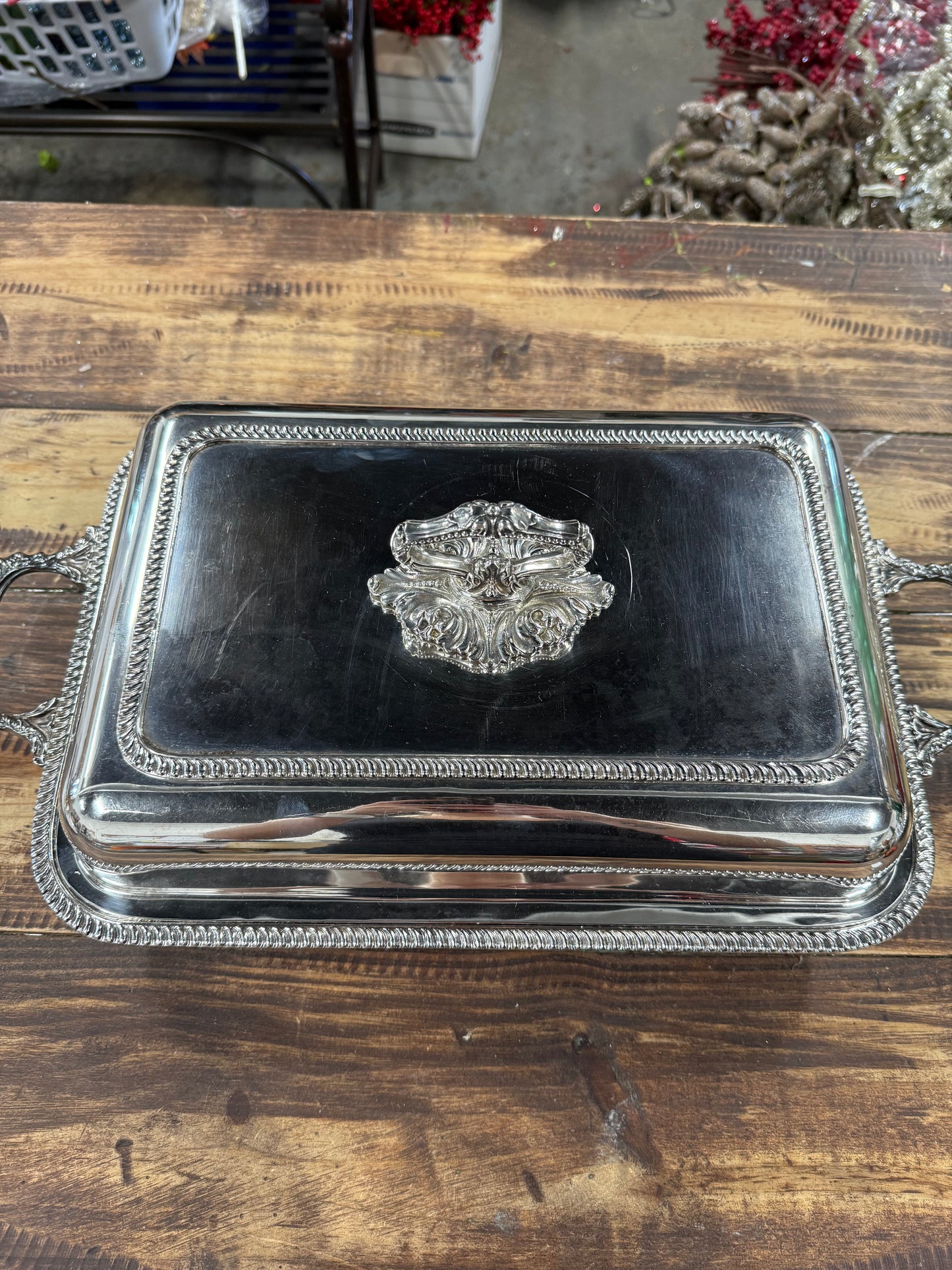 Vintage Silver Plated Divided Serving Dish