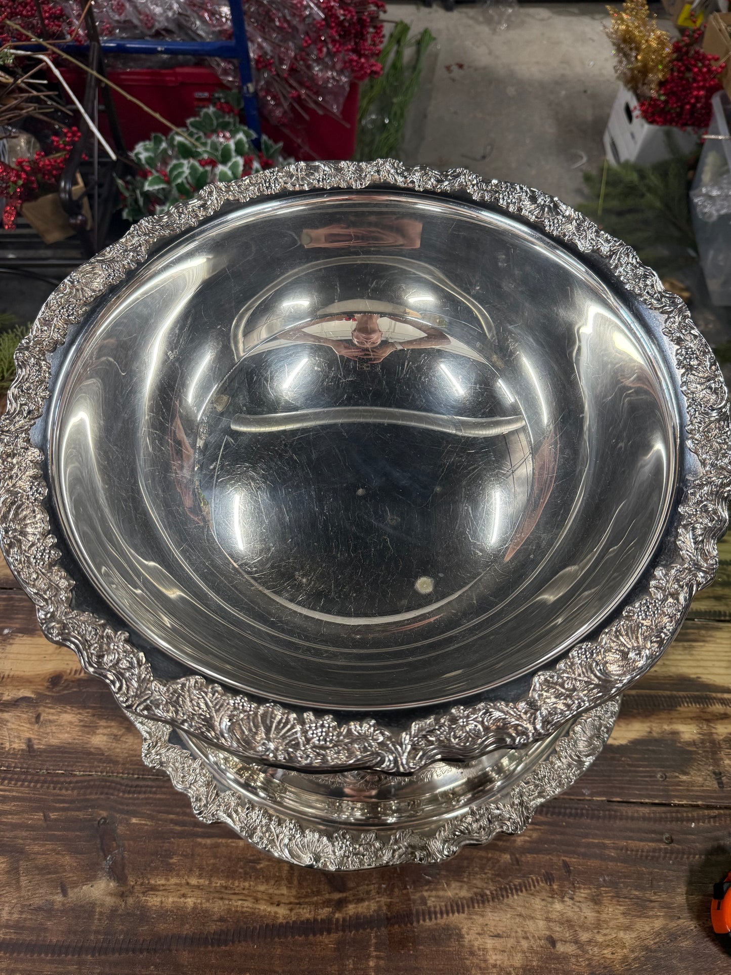 Vintage Silver Plated “F.B. Roger’s” Punch Bowl Set (no ladle)