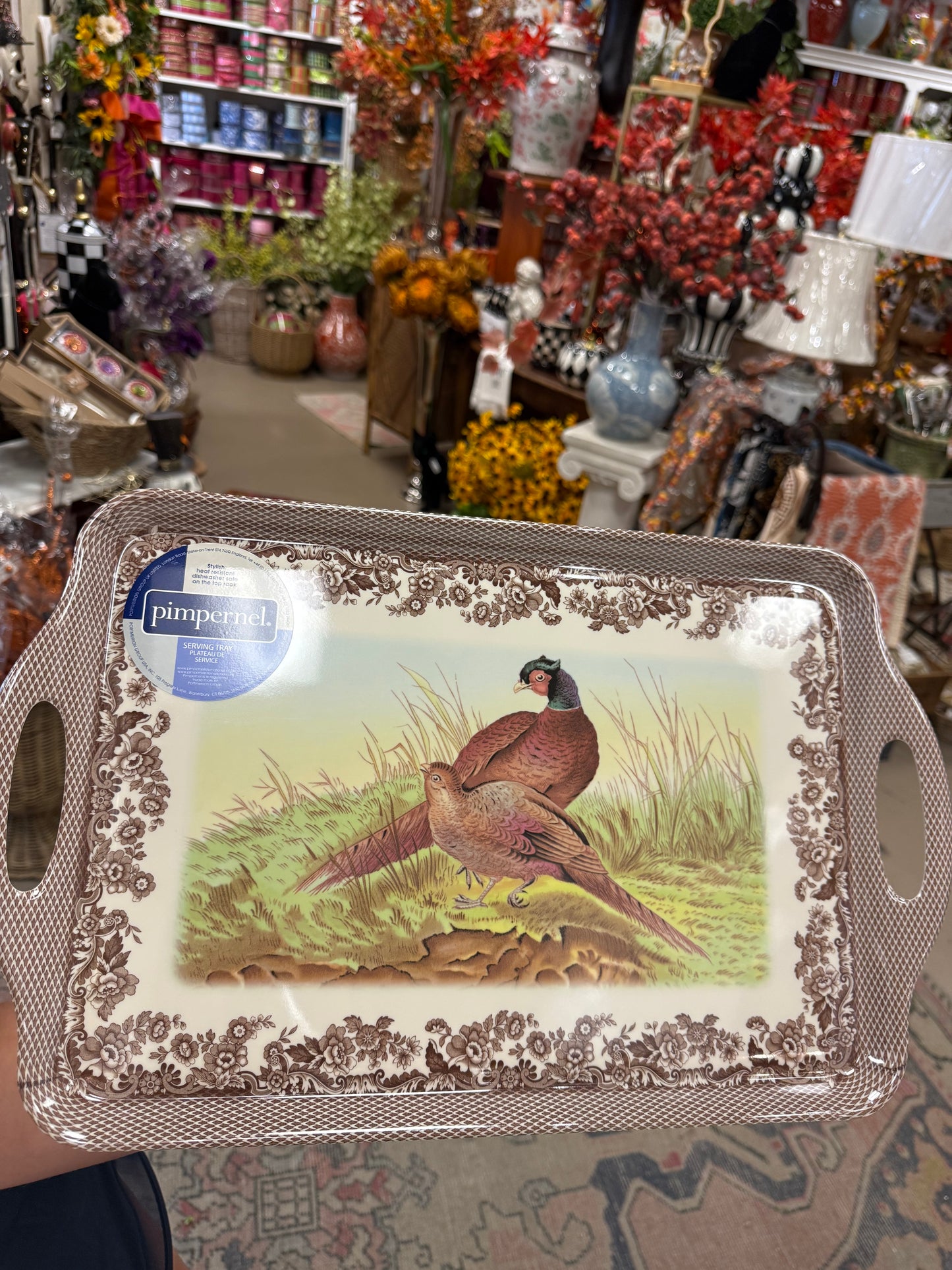 Handled pheasant tray