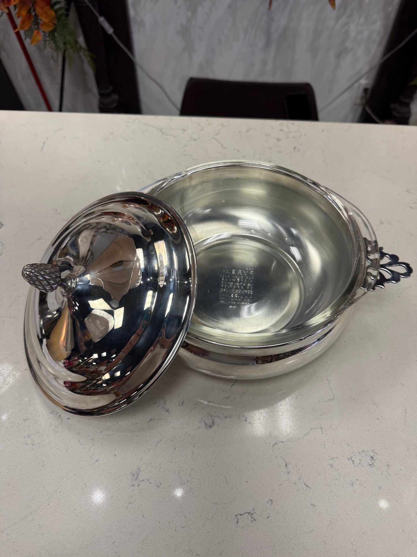 Vintage Sheffield Silver covered casserole dish