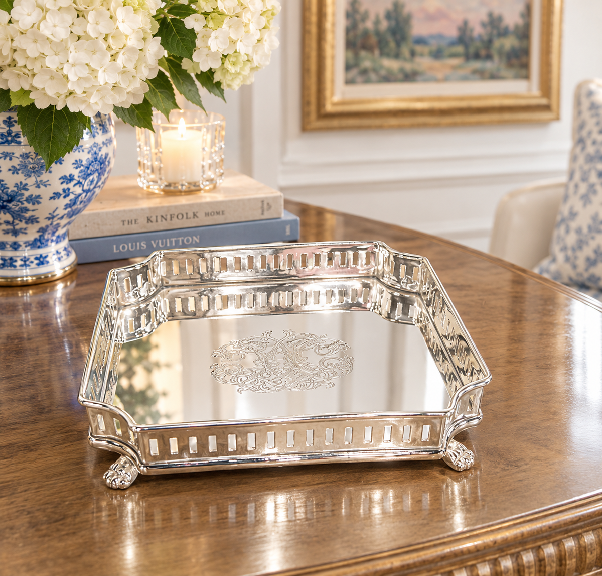 The Heirloom Silver Crest Tray