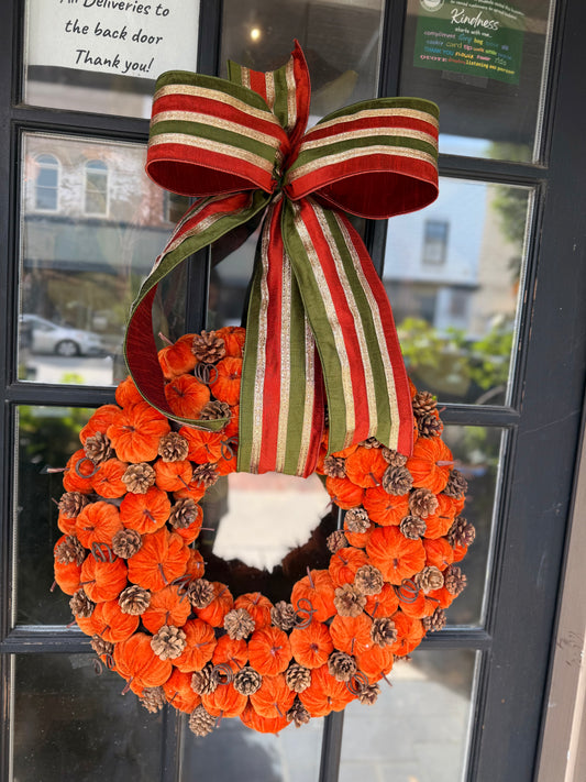 Pumpkins & Pinecones Fall Wreath