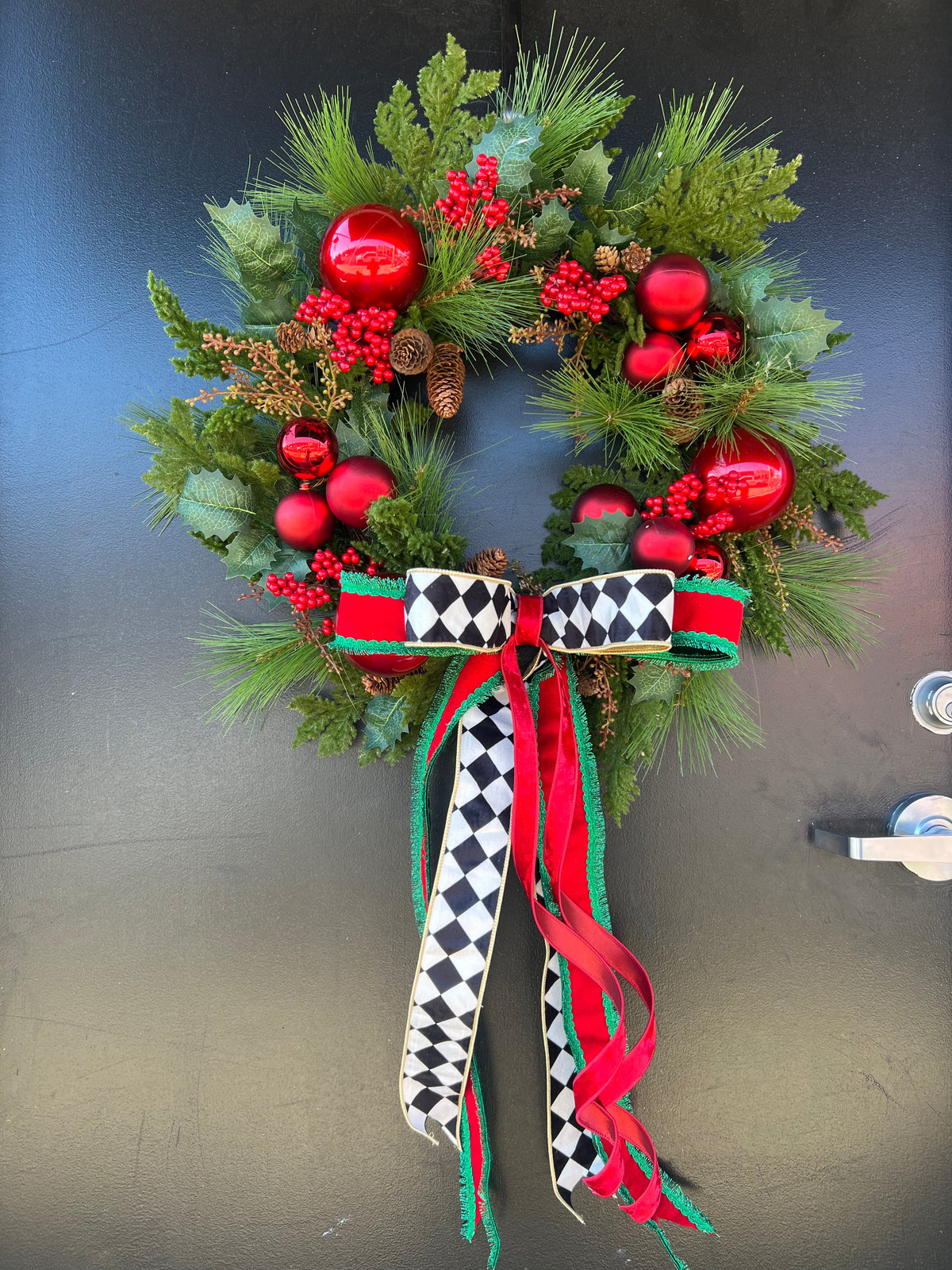 The Holly & Harlequin Wreath
