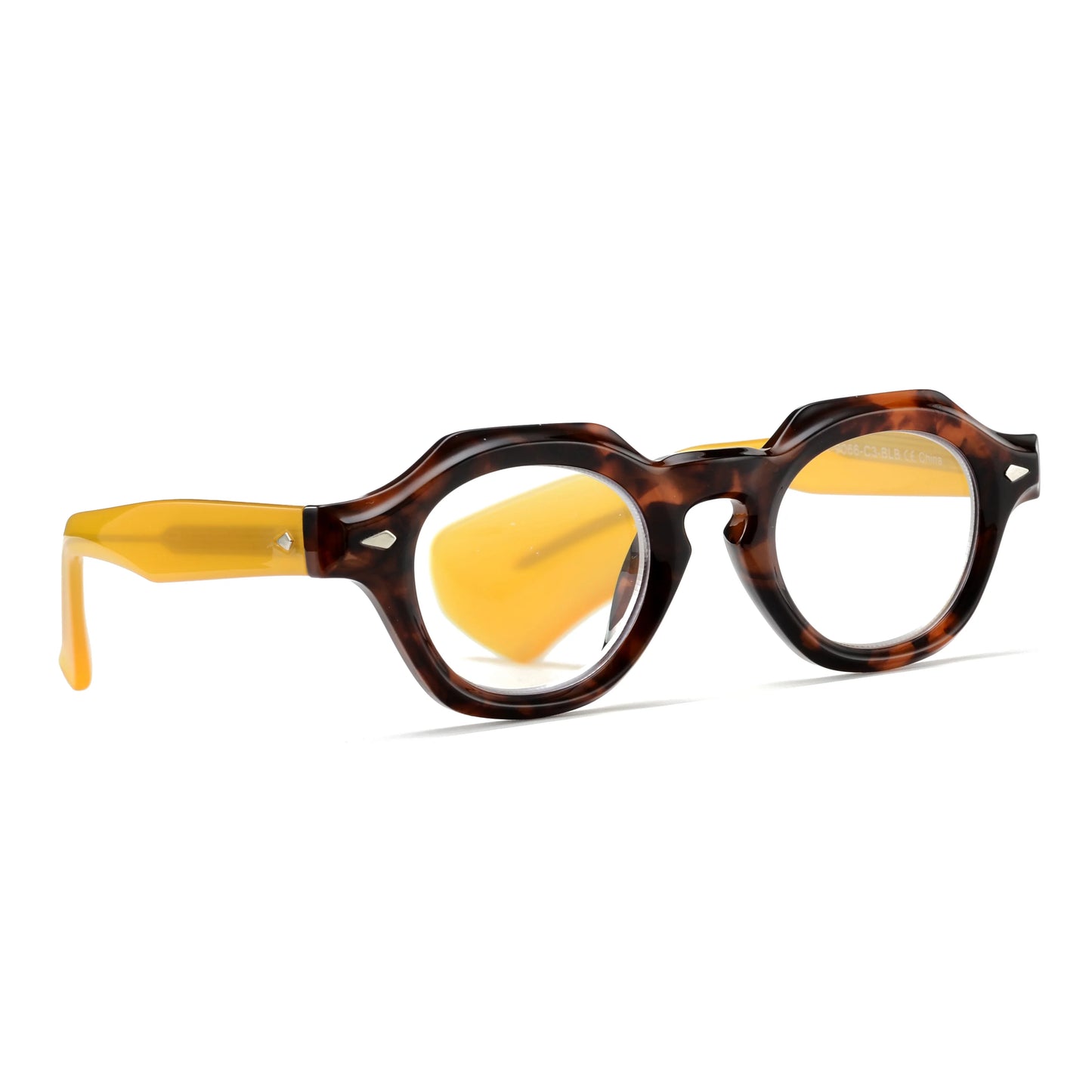 Reading Glasses: Tortoise/Yellow Temples
