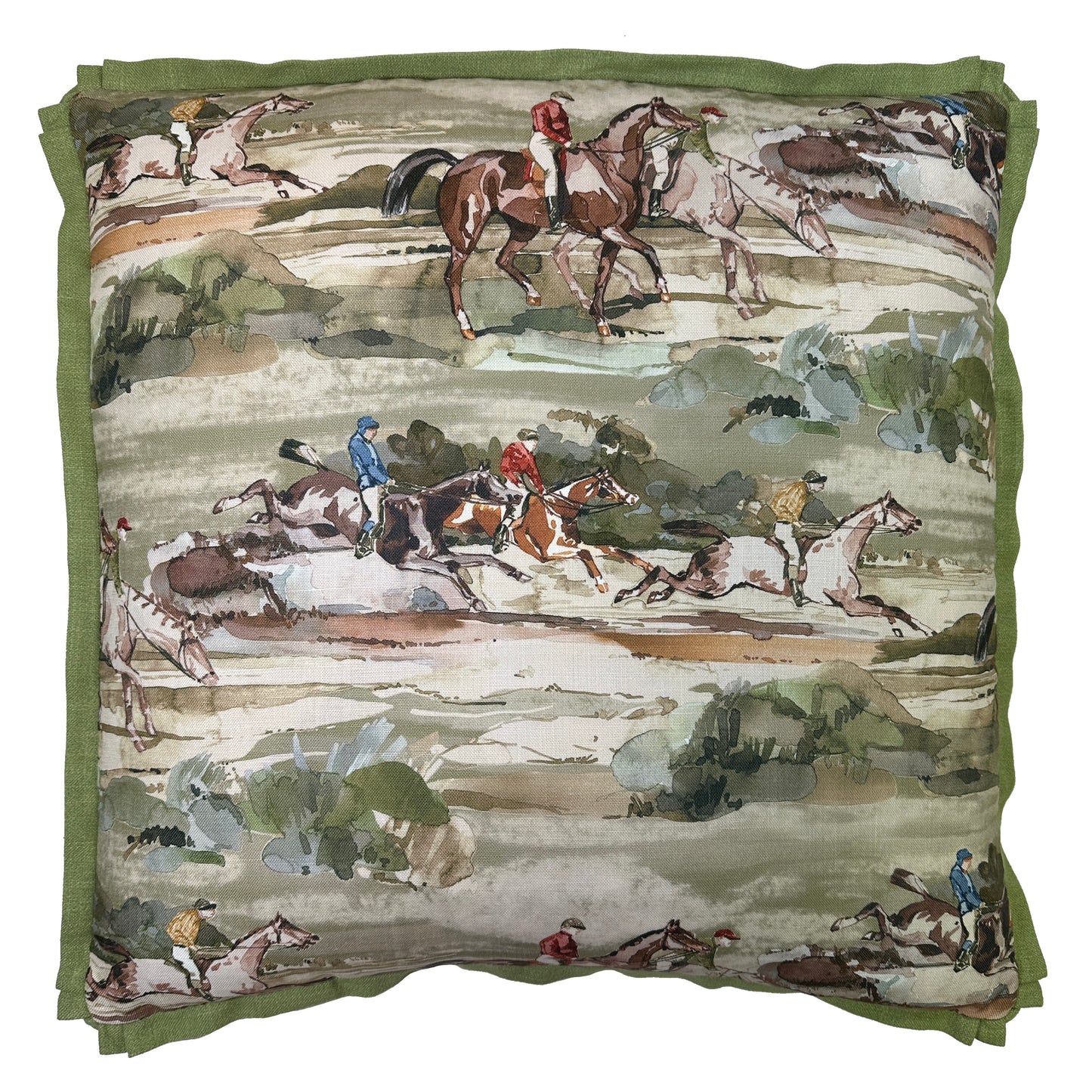 Set of 2 Morning Gallop Linen Antique Pillow