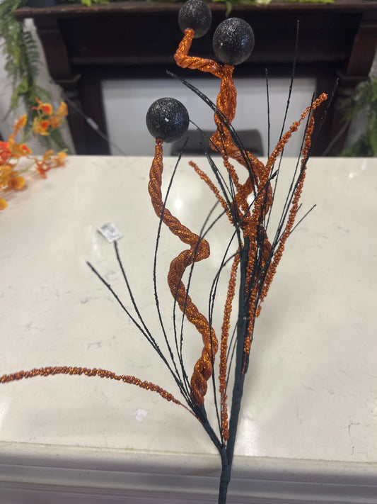 32” Orange Glitter Halloween Spray