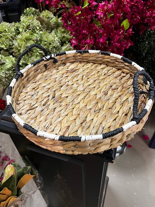 Stripe Edge Woven Tray (Small Version)