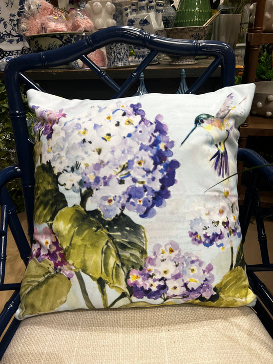 Purple Hydrangea Throw Pillow