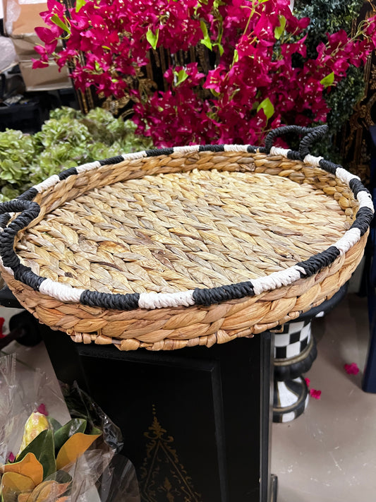 Stripe Edge Woven Tray (Large Version)
