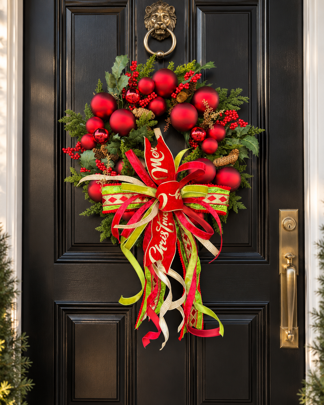 Crimson Christmas Wreath