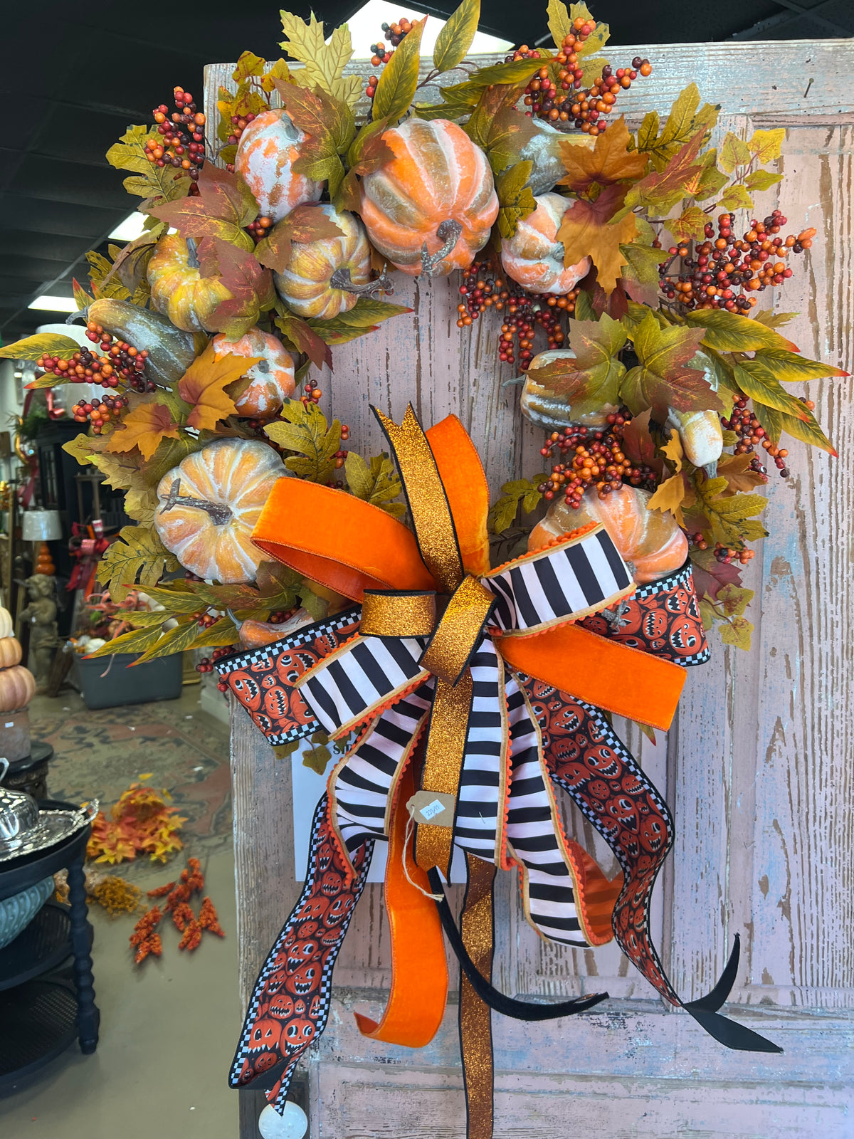 Golden Harvest Harlequin Wreath