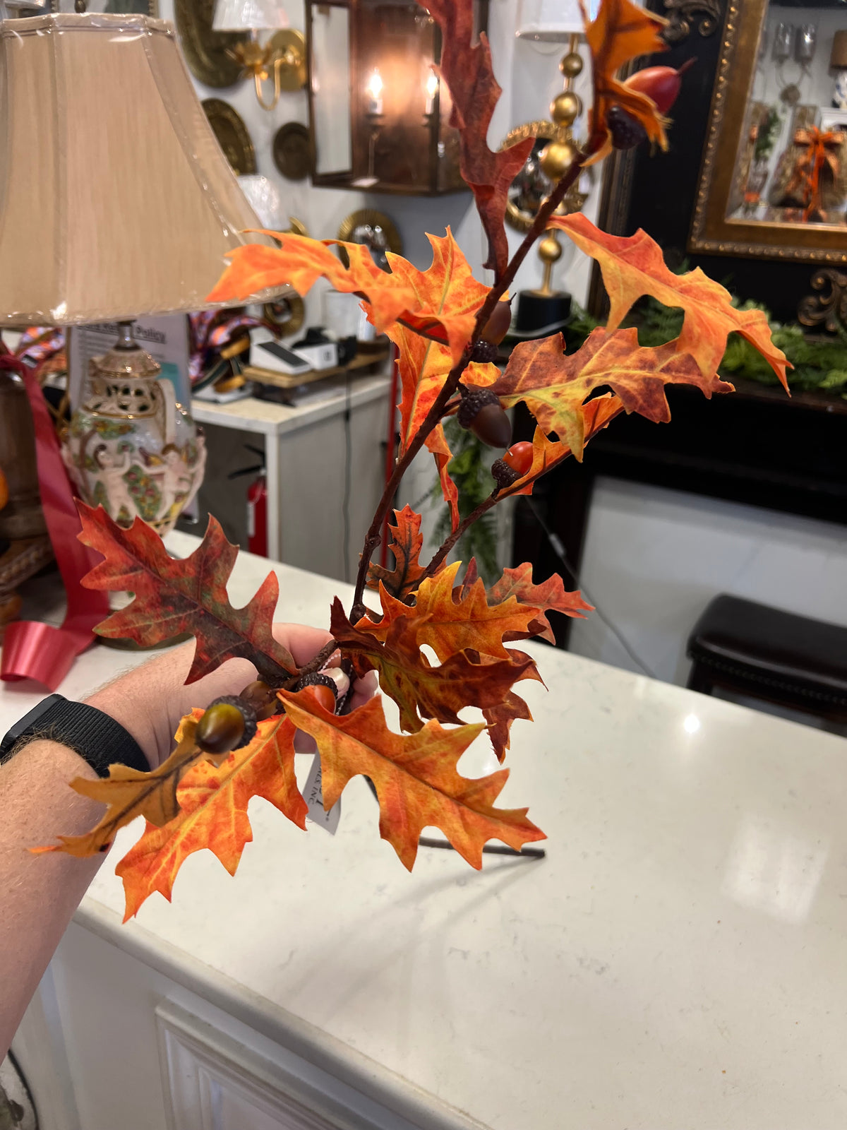 32” Oak Leaf & Acorn Spray
