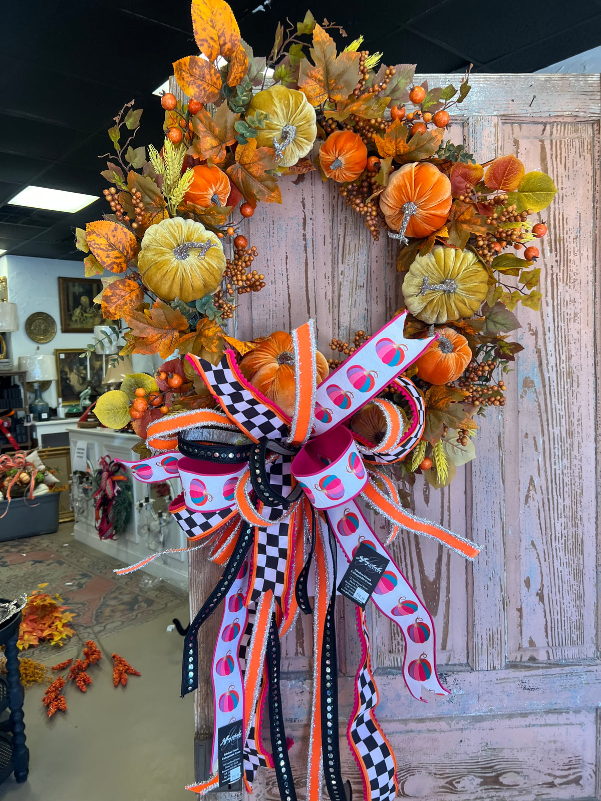Pumpkin Patch Masquerade Wreath